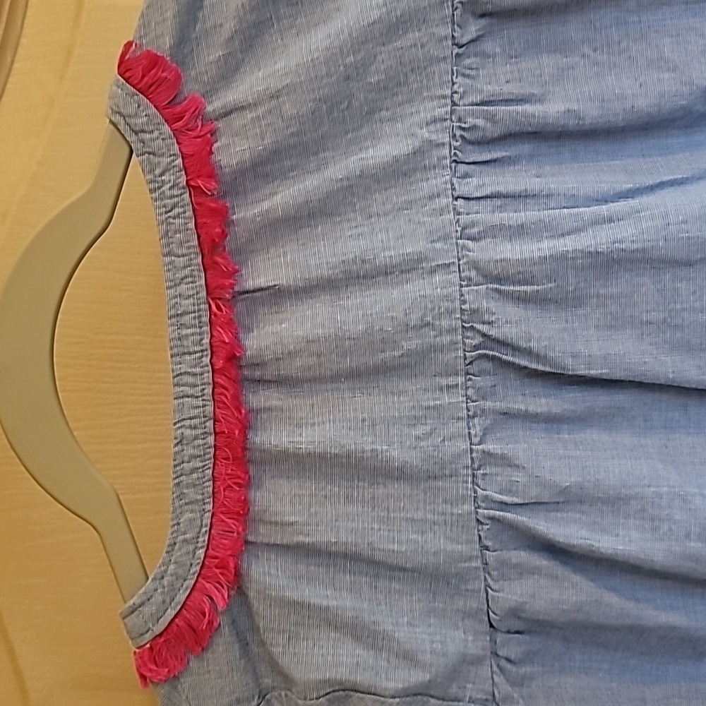 Crown & Ivy denim like shirt with beautiful designs. See further description - Picture 6 of 7